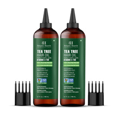 Botanic Hearth Tea Tree Oil bottle offers scalp refreshment with jojoba and grapeseed oils.