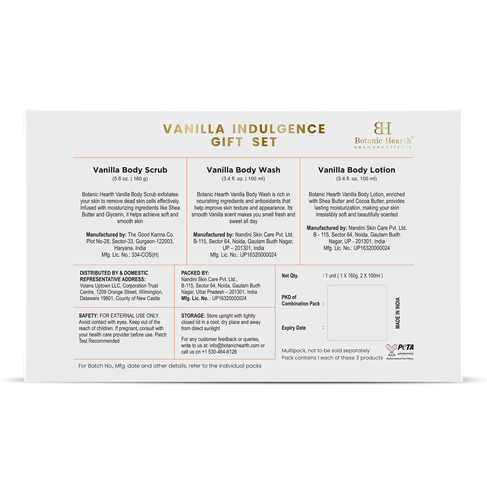 Botanic Hearth Vanilla Body Lotion tube shows nourishing hydration with a non-greasy finish.