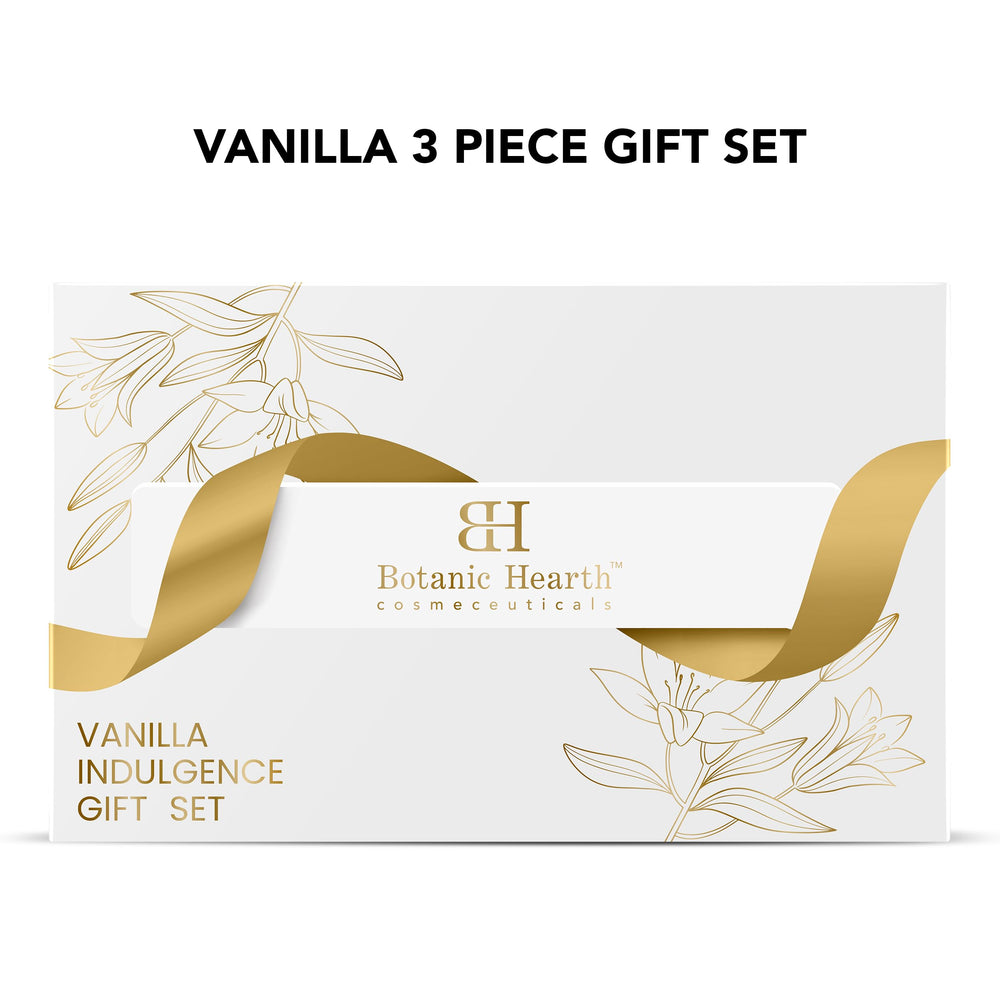 Botanic Hearth Vanilla Body Scrub jar highlights exfoliation for smoother, refreshed skin.