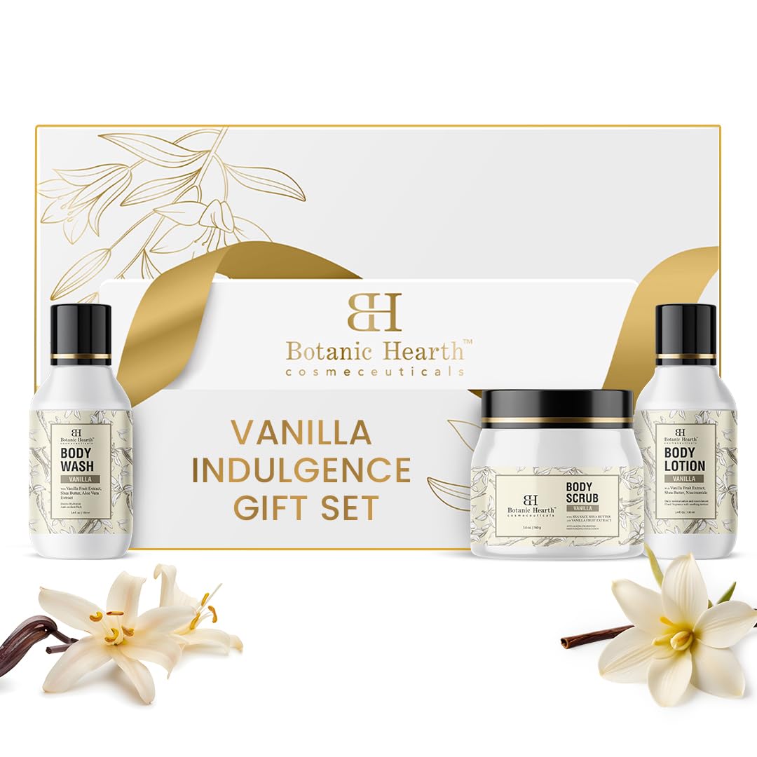 Botanic Hearth Vanilla Body Wash bottle for daily skin pampering.
