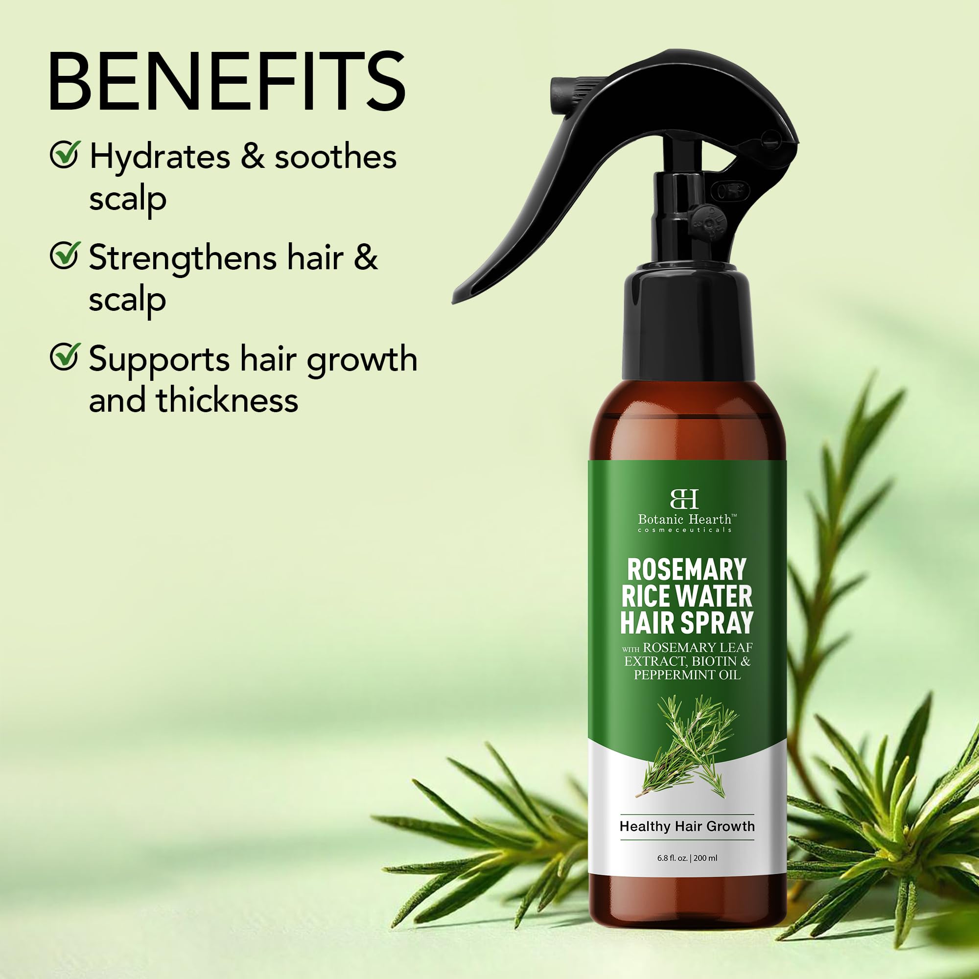 Botanic Hearth vegan cruelty-free label on bottle communicates ethical scalp care