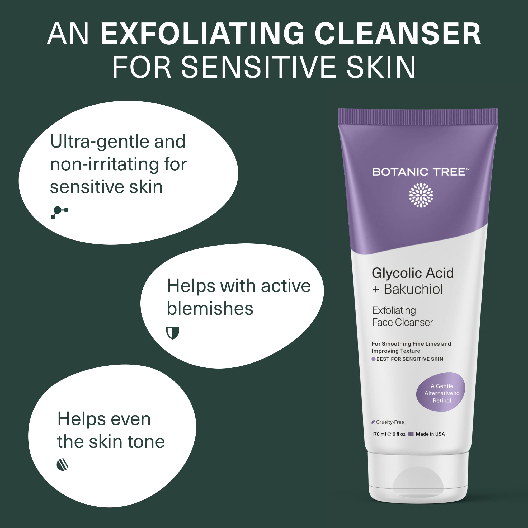 Botanic Tree face wash lather demonstrates deep cleanse and oil removal