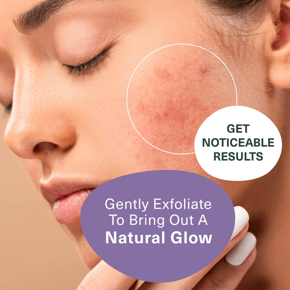 Botanic Tree exfoliating wash on skin shows refined pores and refreshed feel