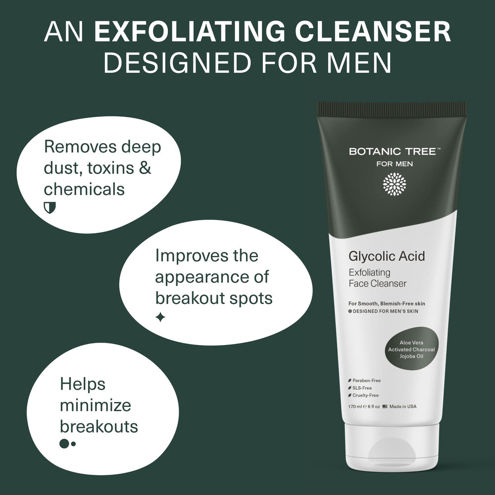 Close-up foam from Botanic Tree glycolic face wash showing gentle exfoliation.