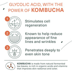 Botanic Tree Kombucha face wash texture closeup showing exfoliating formula