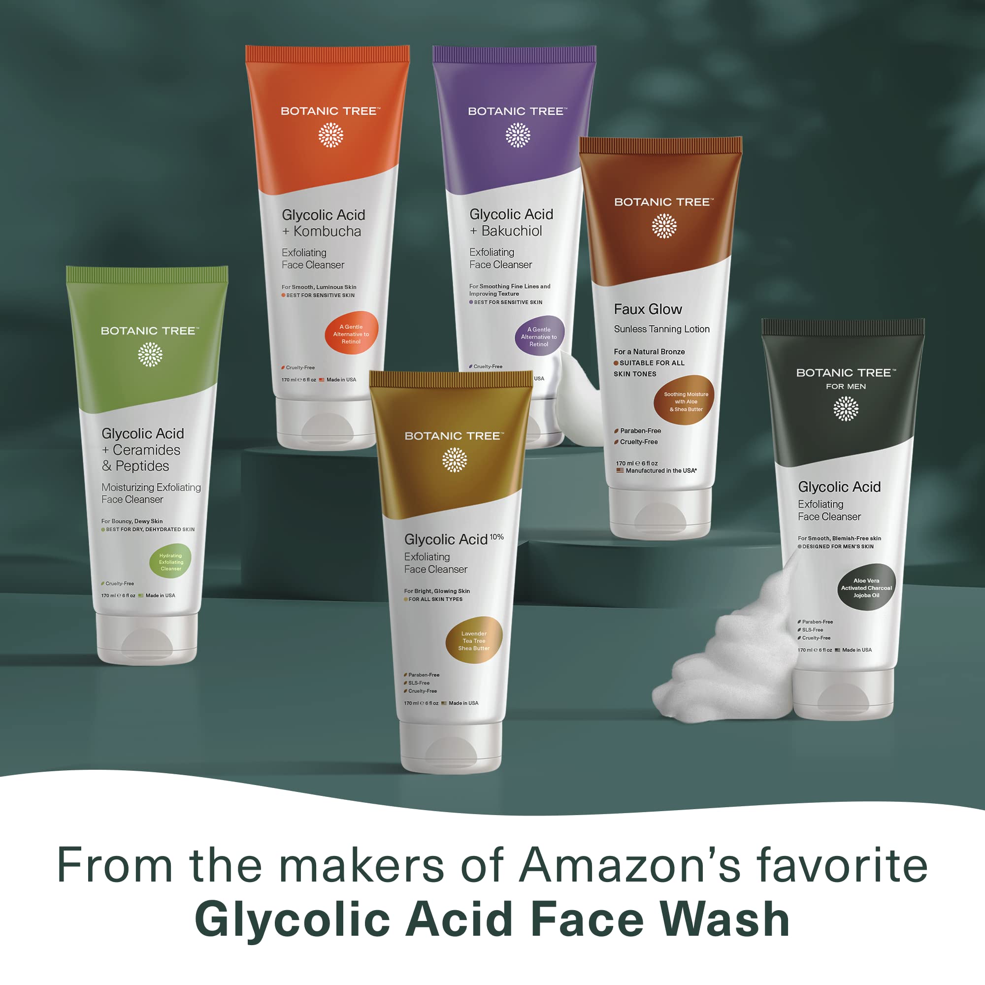 Botanic Tree Kombucha face wash application scene demonstrates cleansing routine