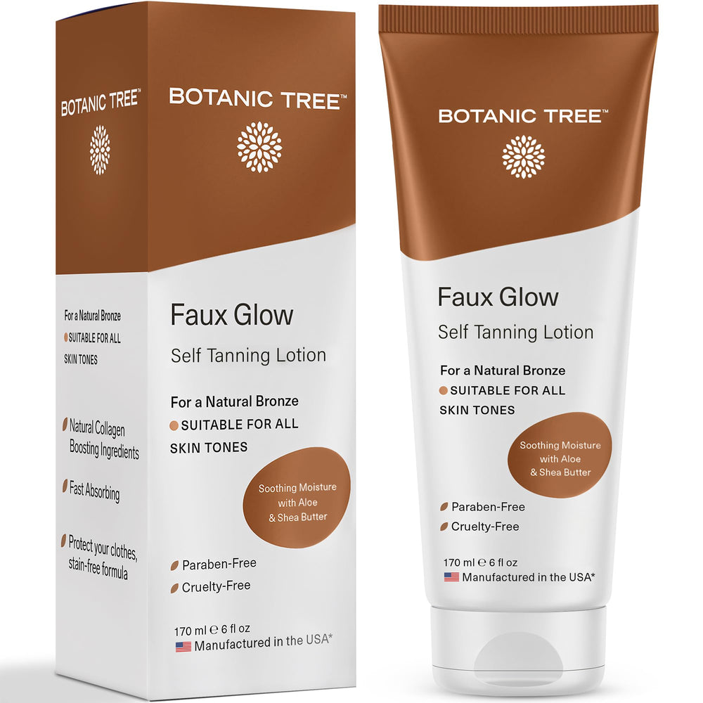 Botanic Tree Self Tanner bottle ready for even application and natural color