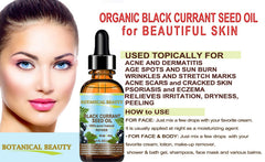 Botanical Beauty Black Currant Seed Oil on skin showing lightweight hydration