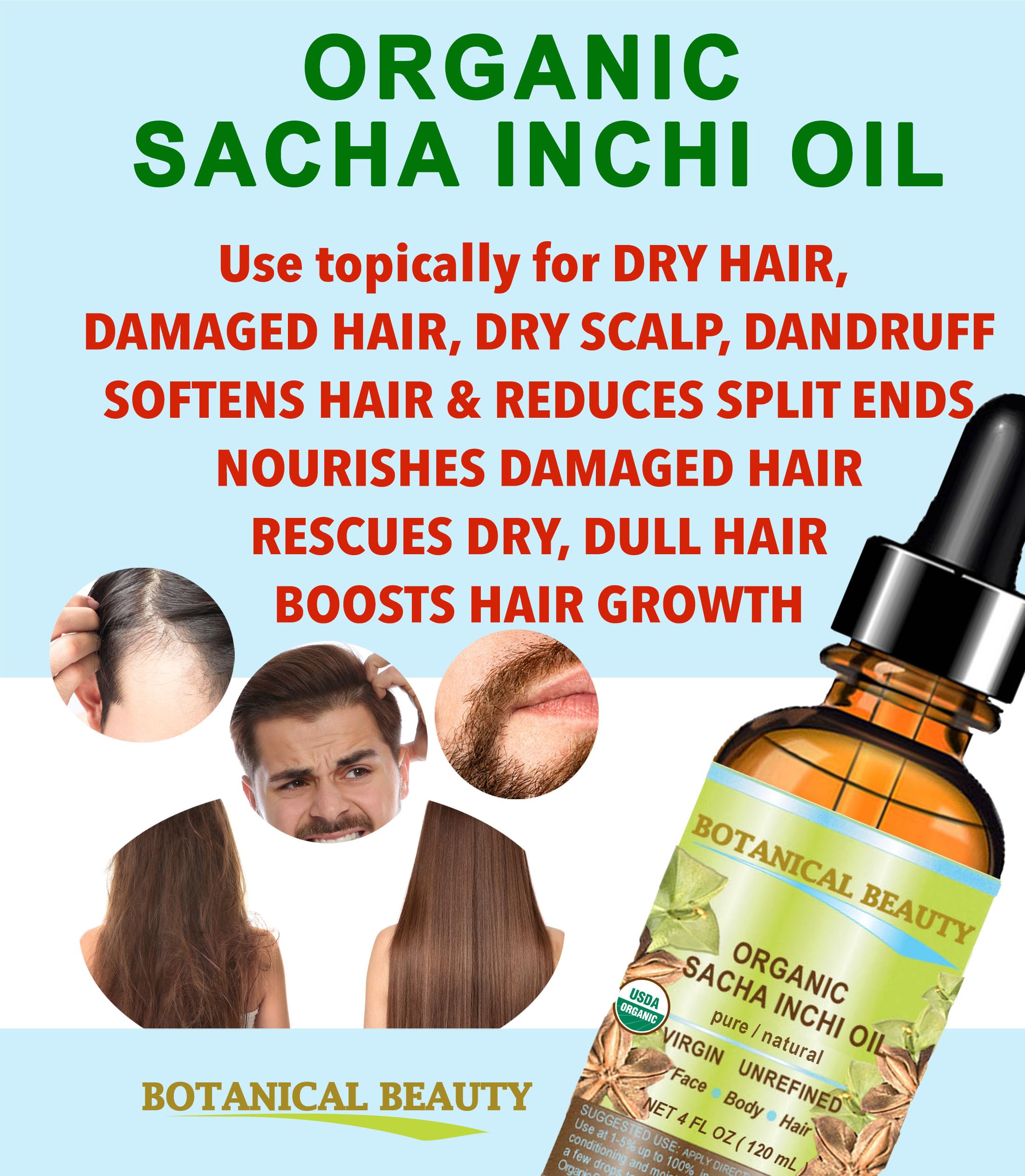 Botanical Beauty Sacha Inchi Oil amber bottle signaling light protection and purity