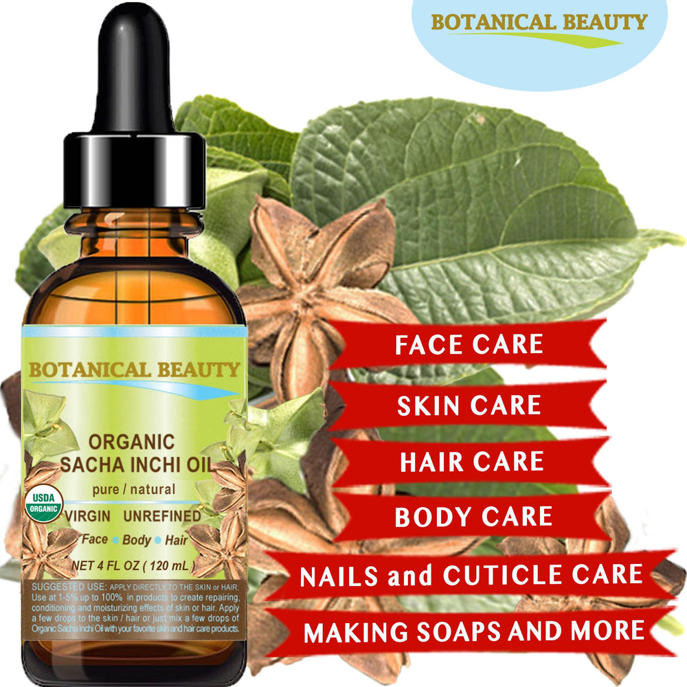 Botanical Beauty Sacha Inchi Oil application on the face for gentle moisturizing