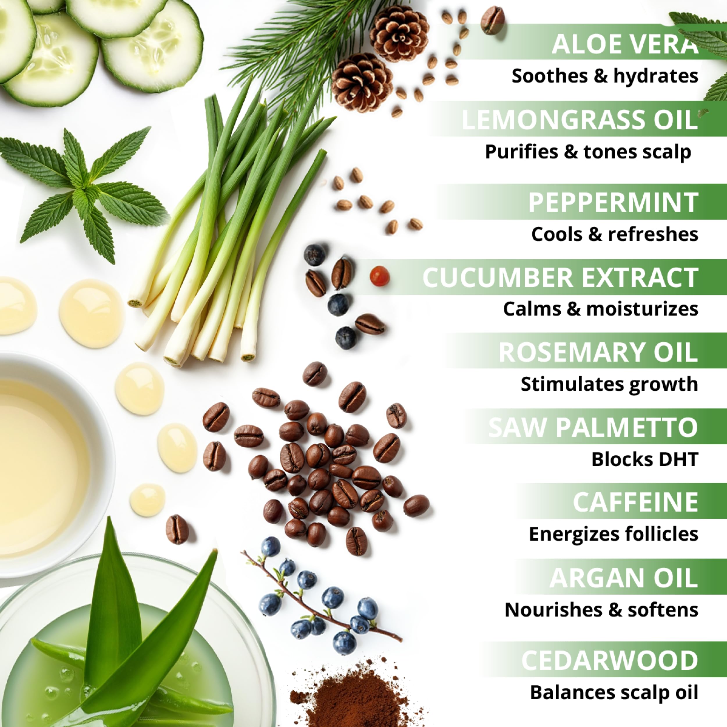Botanical Green Care fresh-scent image conveys rosemary-lemongrass aroma