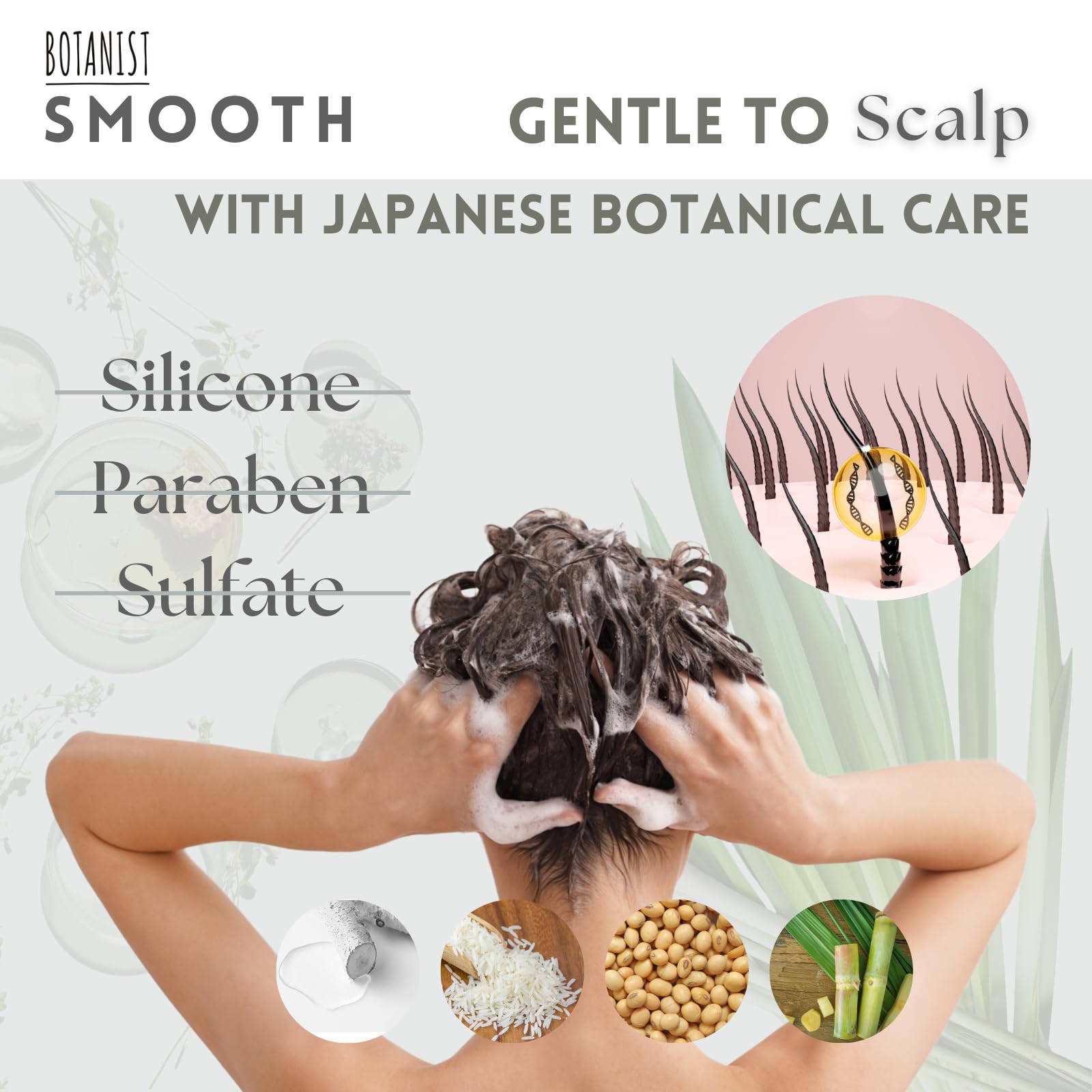 Botanist birch sap ferment ingredients close-up signaling natural-origin scalp care