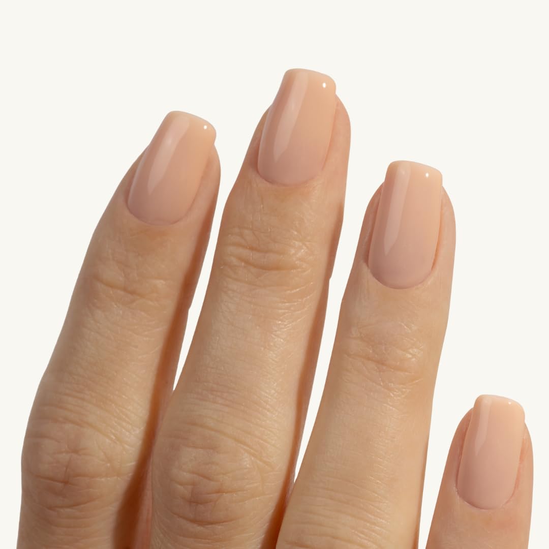 Botanist Nails The Remedy nude swatch on nails shows sheer camouflage and repair