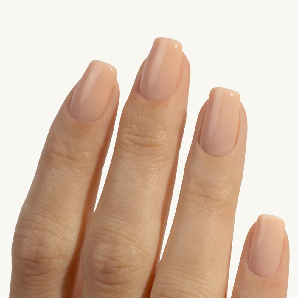 Botanist Nails The Remedy nude swatch on nails shows sheer camouflage and repair