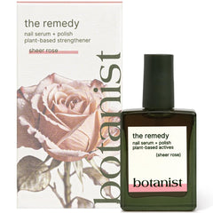 Botanist Nails The Remedy rose bottle showcases nourishing plant-based polish