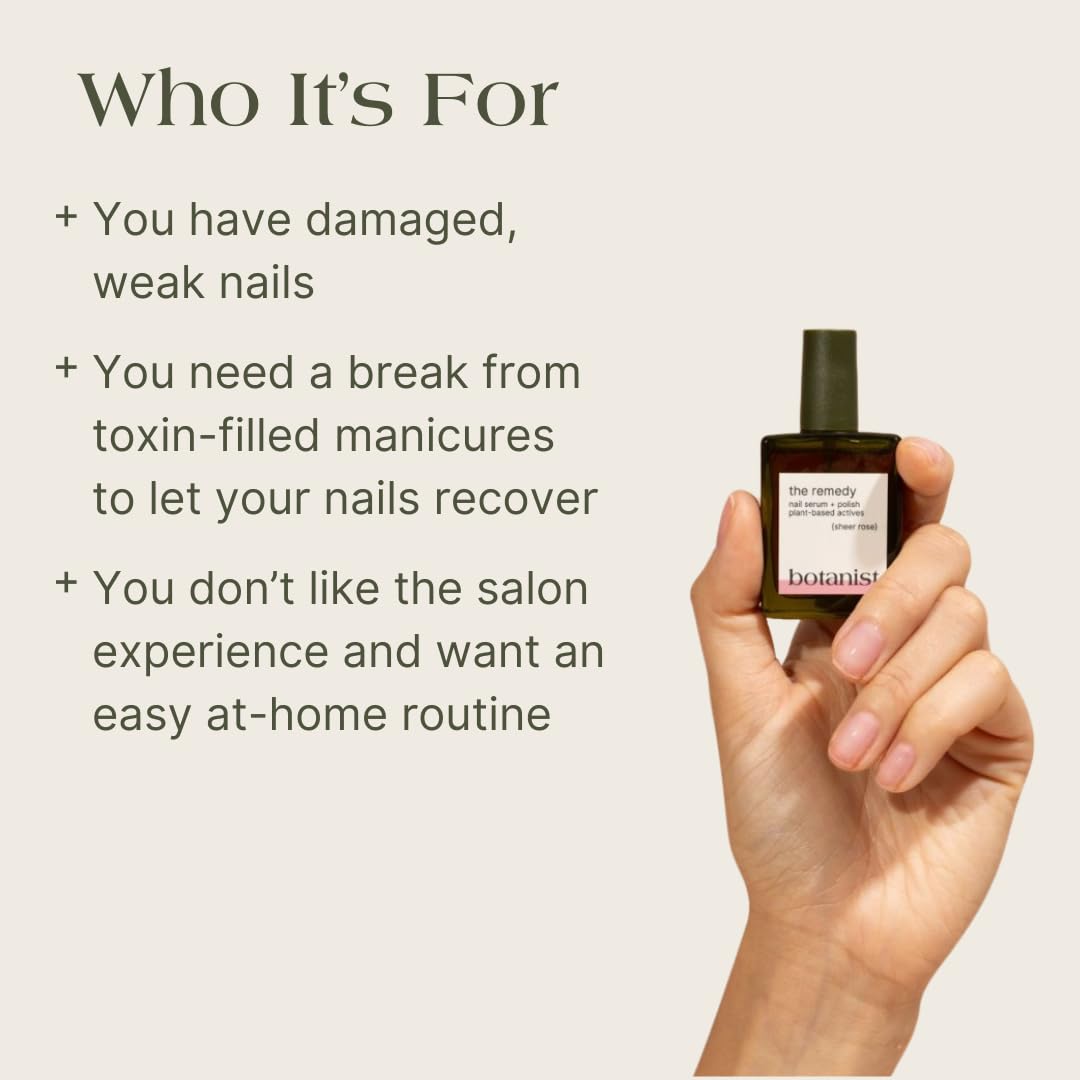 Botanist Nails The Remedy on nails shows rosy glow and nourishing feel