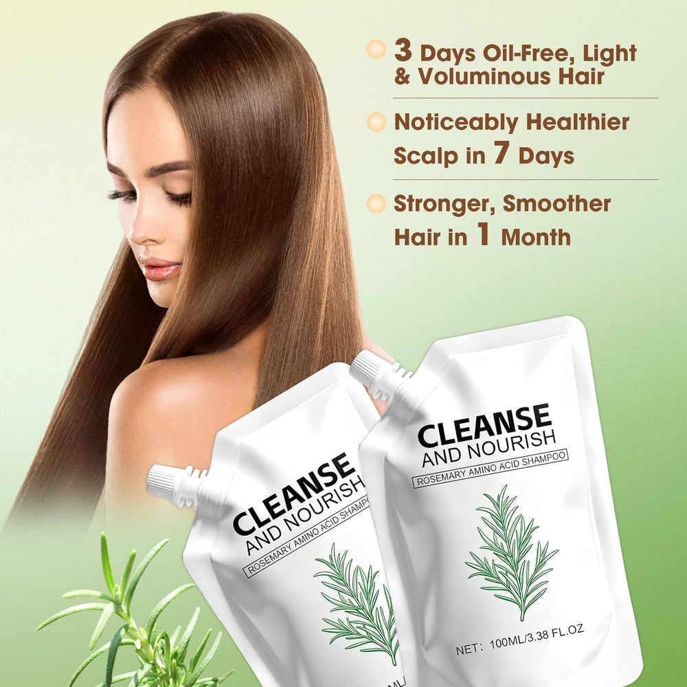 Botou Rosemary Amino Acid Shampoo liquid texture suggests refreshing cleansing experience