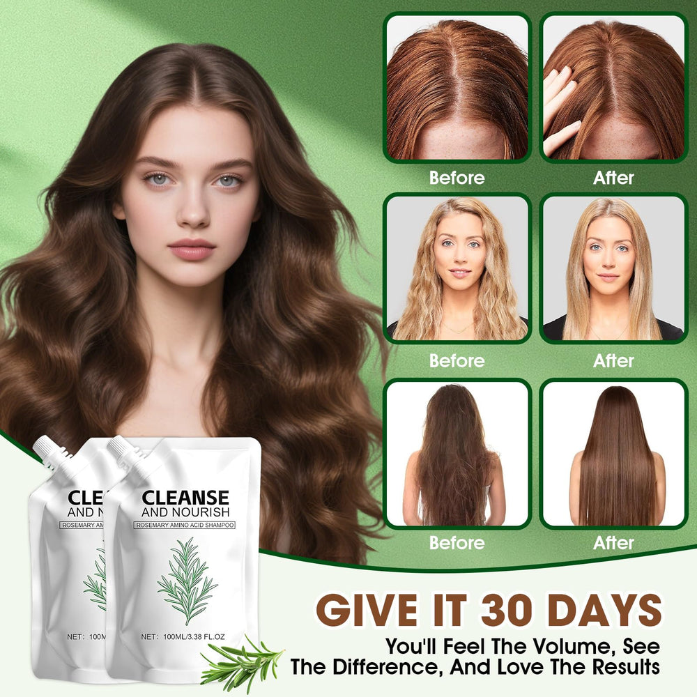 Botou Rosemary Amino Acid Shampoo packaging highlights gentle care with botanical formula