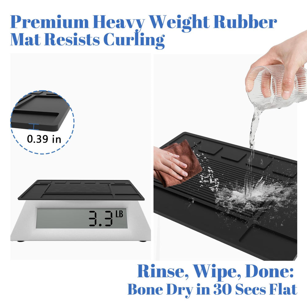 Botyboty Barber Mat workstation-ready design fits counters, carts, or desks