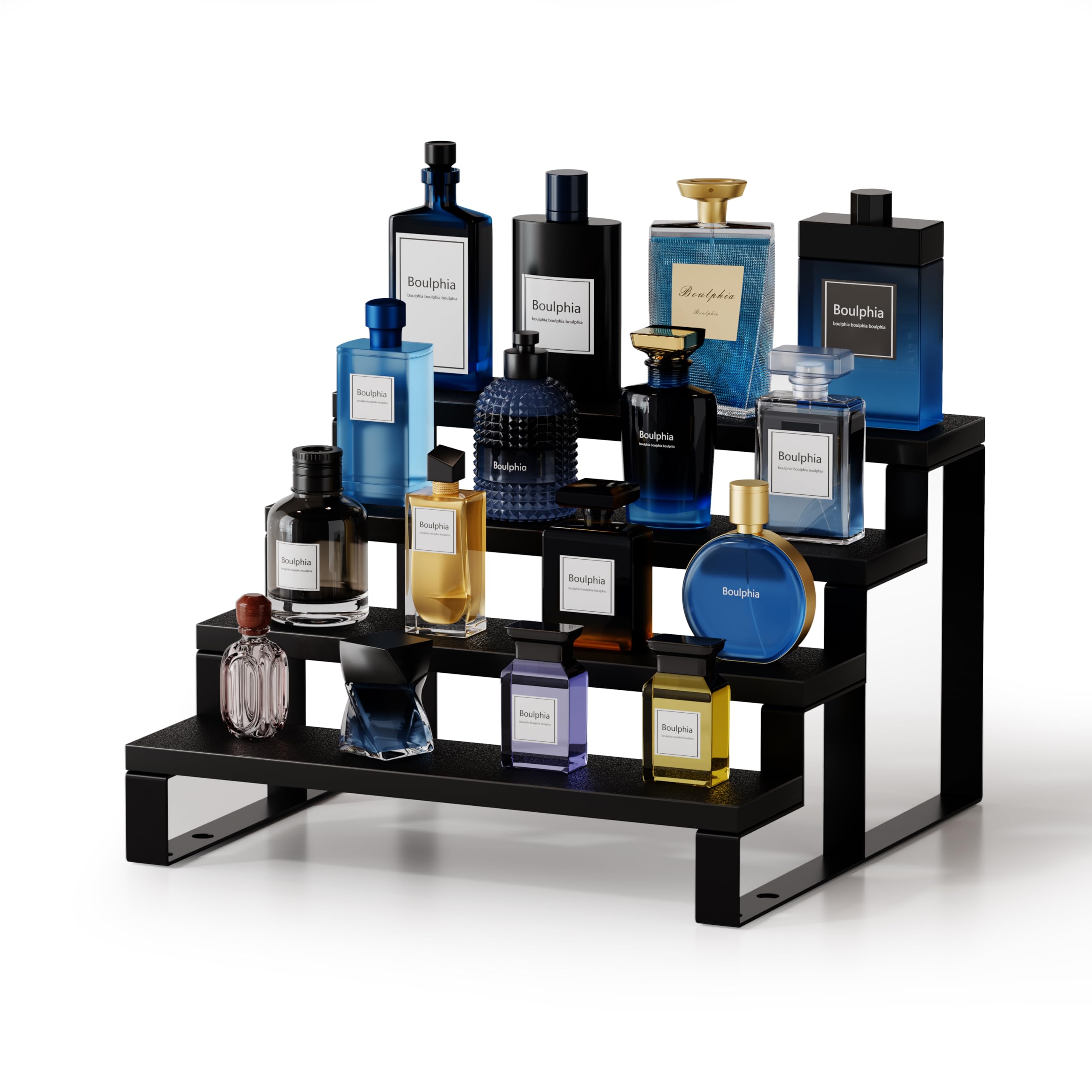 Boulphia Cologne Organizer 4-tier stand showcasing fragrances for easy access and display
