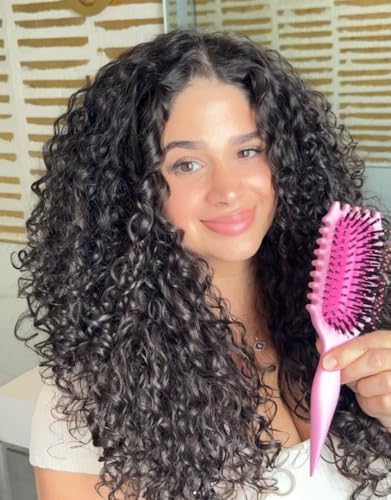 Bounce Curl Define EdgeLift Brush 4x thicker pad for durability.