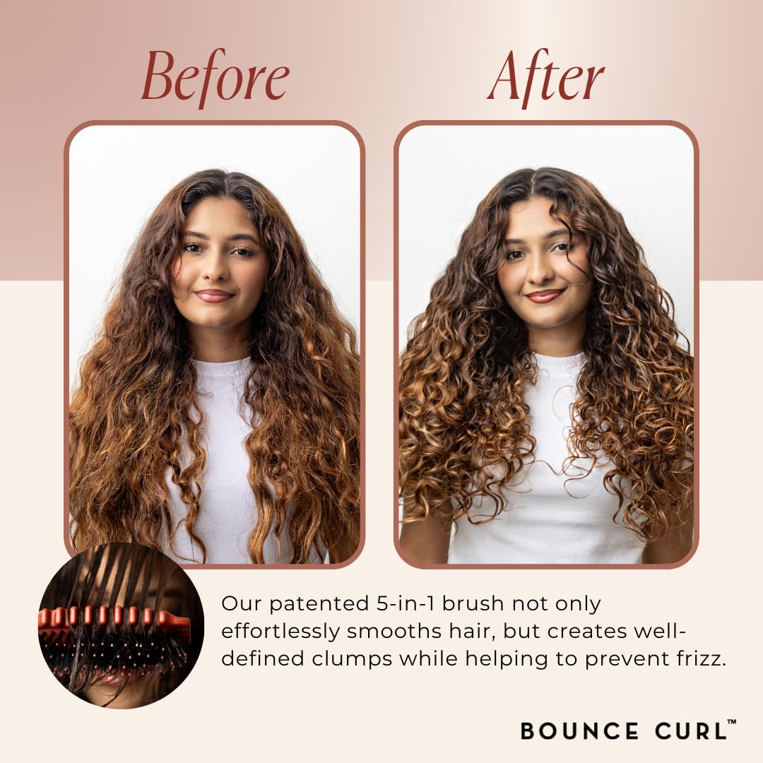 Bounce Curl Define EdgeLift Brush edge design separating curl clumps for definition.