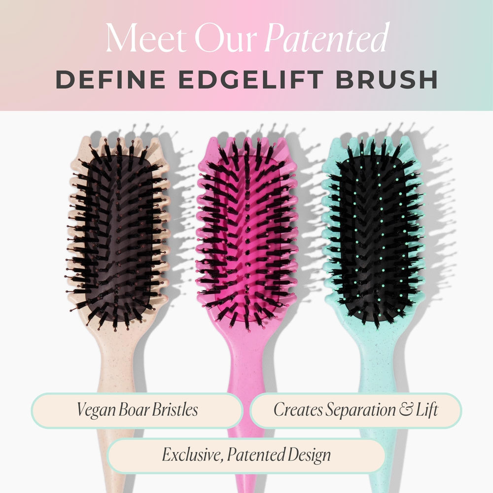Bounce Curl Define EdgeLift Brush eco-friendly PLA materials for sustainable styling.