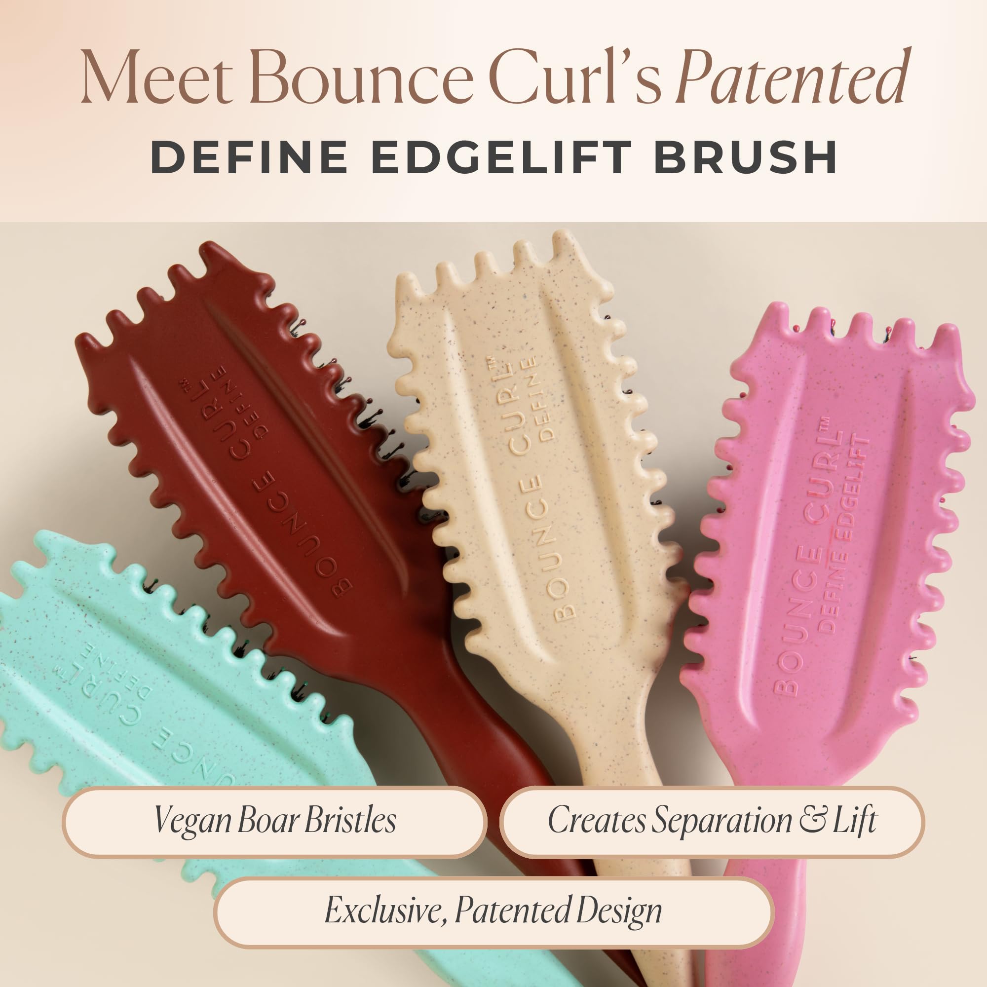 Bounce Curl EdgeLift Brush diffused results scene with soft, controlled waves.