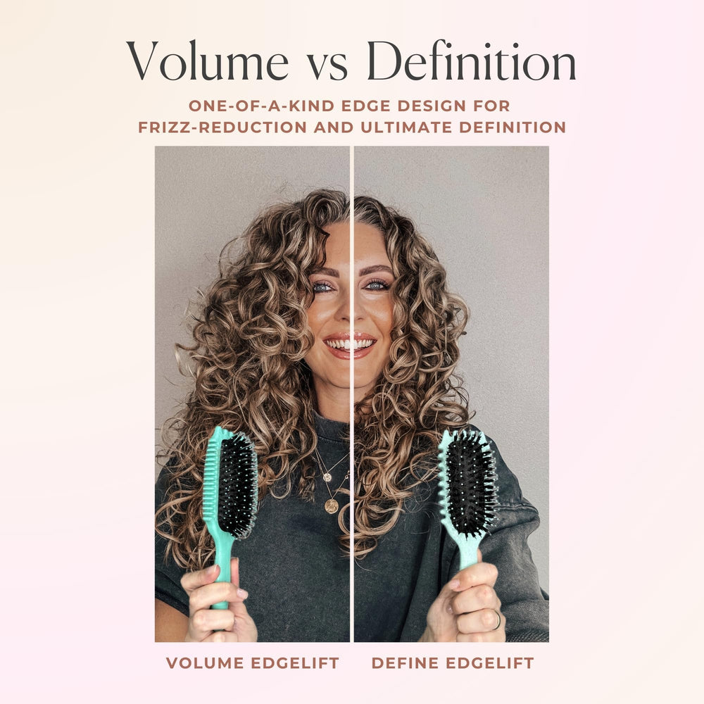 Bounce Curl EdgeLift Brush tan vent hole design promoting quicker air-dry