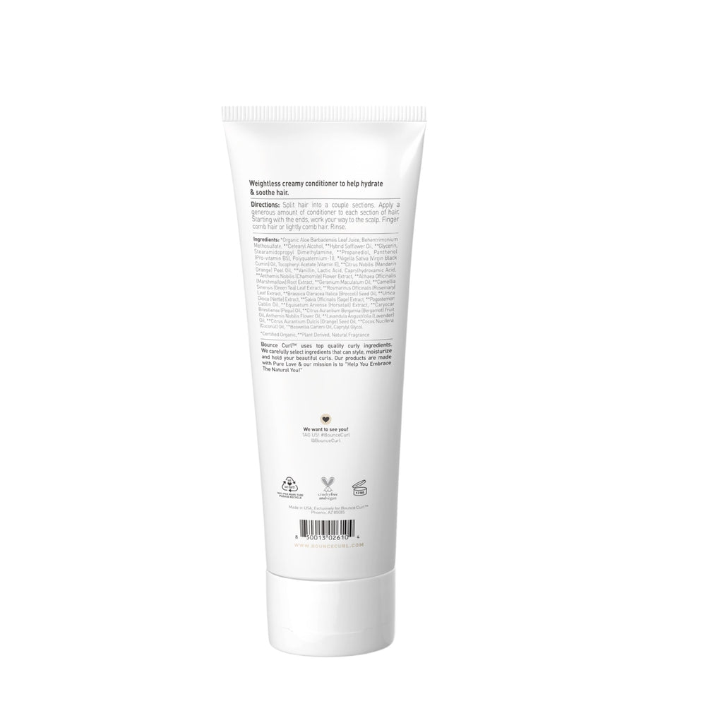 Bounce Curl organic aloe vera ingredient highlight with soothing scalp care essence