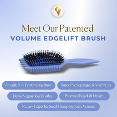 Bounce Curl Volume EdgeLift Brush detailed bristles enable smooth gliding and reduced frizz.