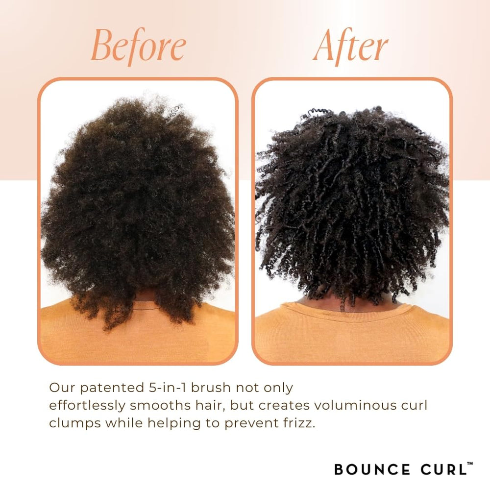 Bounce Curl Volume EdgeLift Brush close-up on smoothness and curl separation.