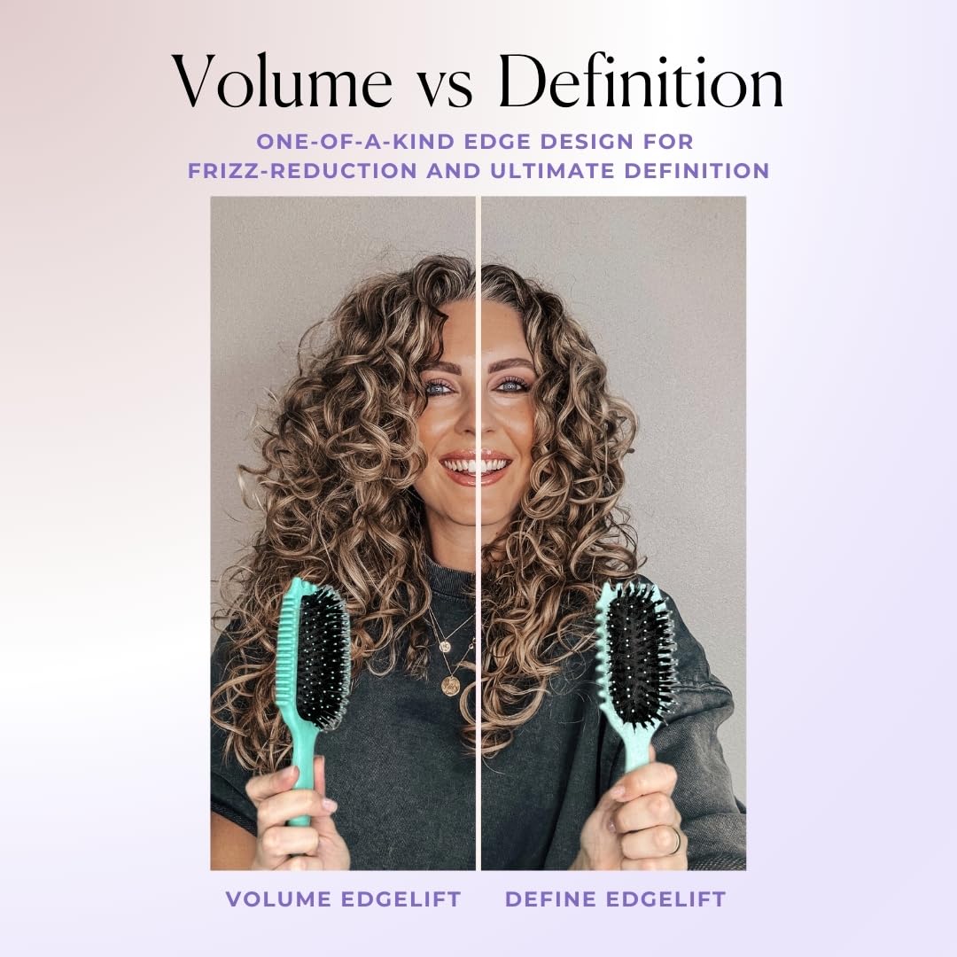 Bounce Curl Volume EdgeLift Brush thick pad closeup demonstrates durability.