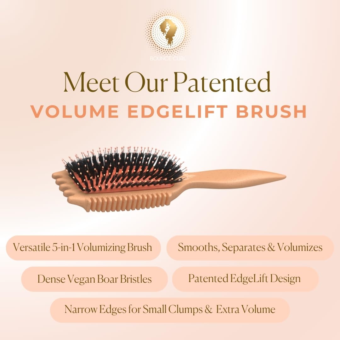 Bounce Curl Volume EdgeLift Brush top edge shaping bangs and shorter styles.
