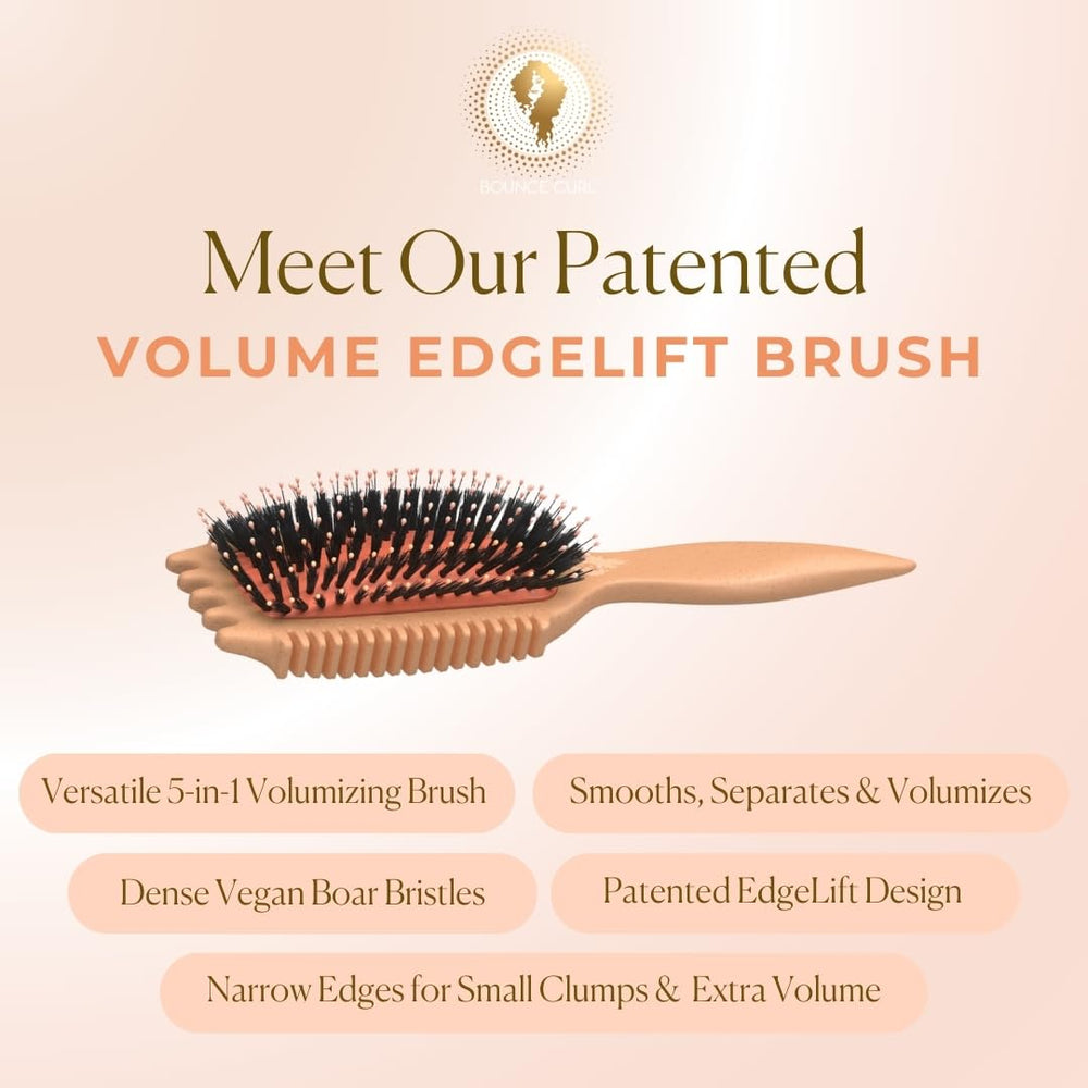 Bounce Curl Volume EdgeLift Brush top edge shaping bangs and shorter styles.