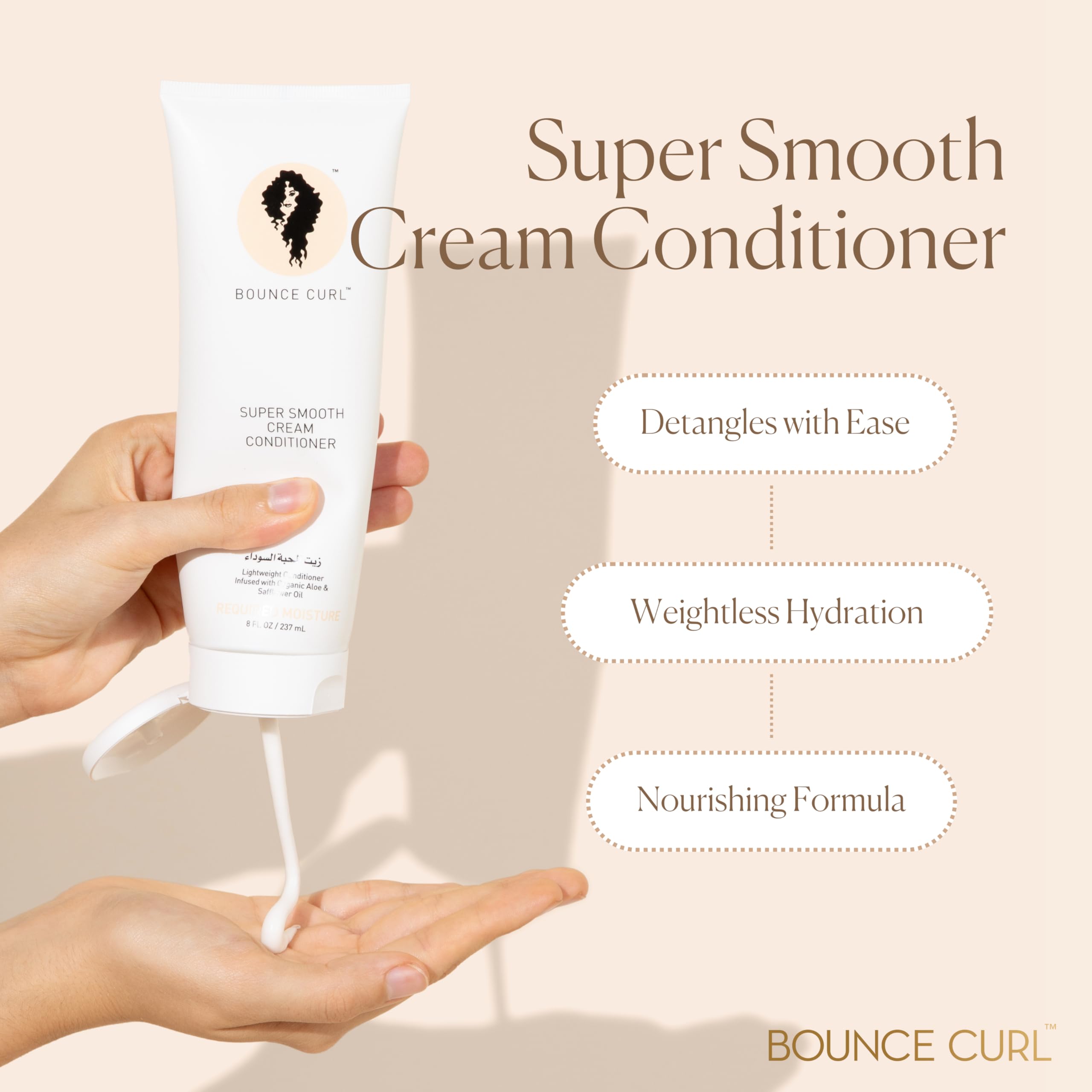Bounce Curl weightless hydration closeup highlighting soft texture and movable curls