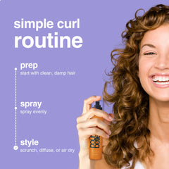 Bounce Better Wave Activator spray nozzle delivering even mist for frizz control