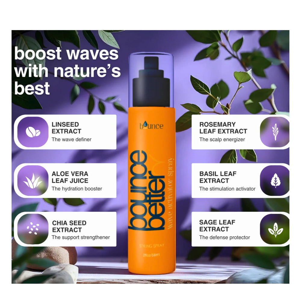 Travel-size Bounce Style bottle for on-the-go hydration and styling
