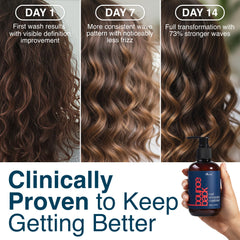 Close-up of the conditioner texture highlighting lightweight nourishment for curls