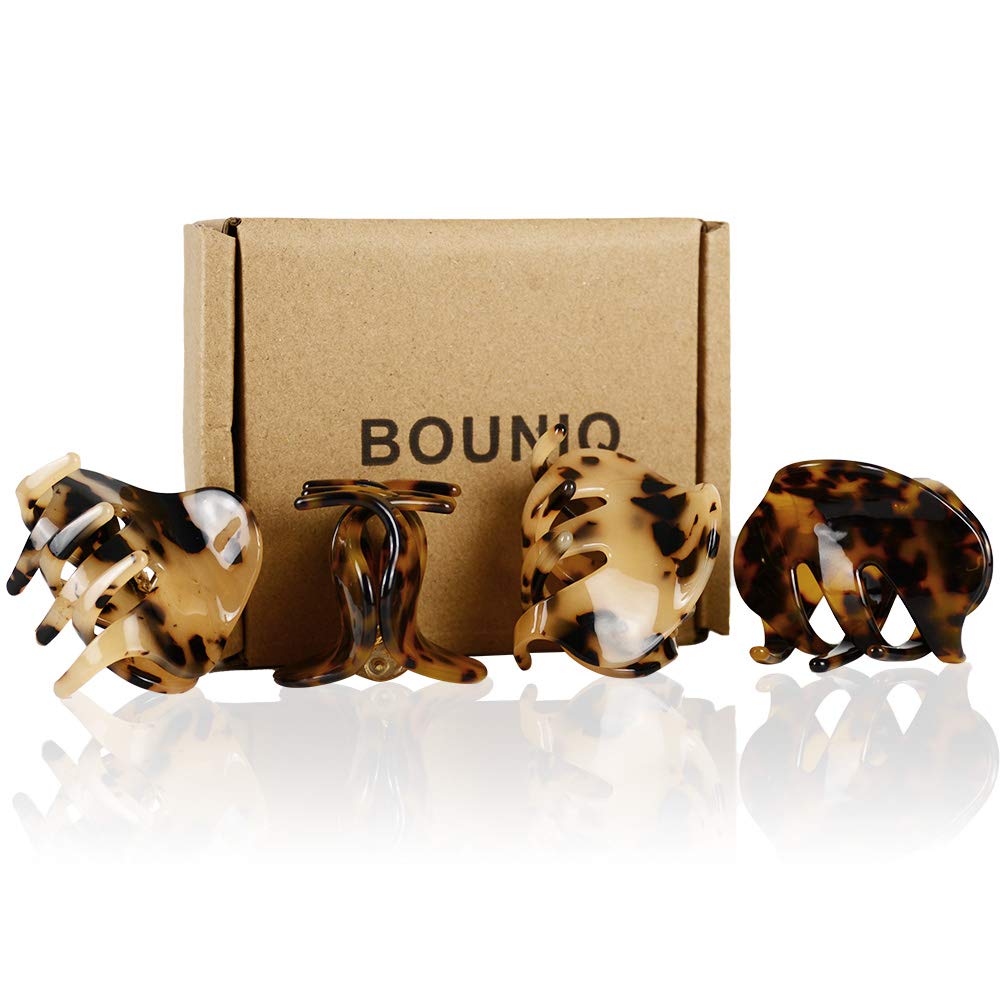 BOUNIQ hair-claw-clip bun-diy closeup showcases secure grip.