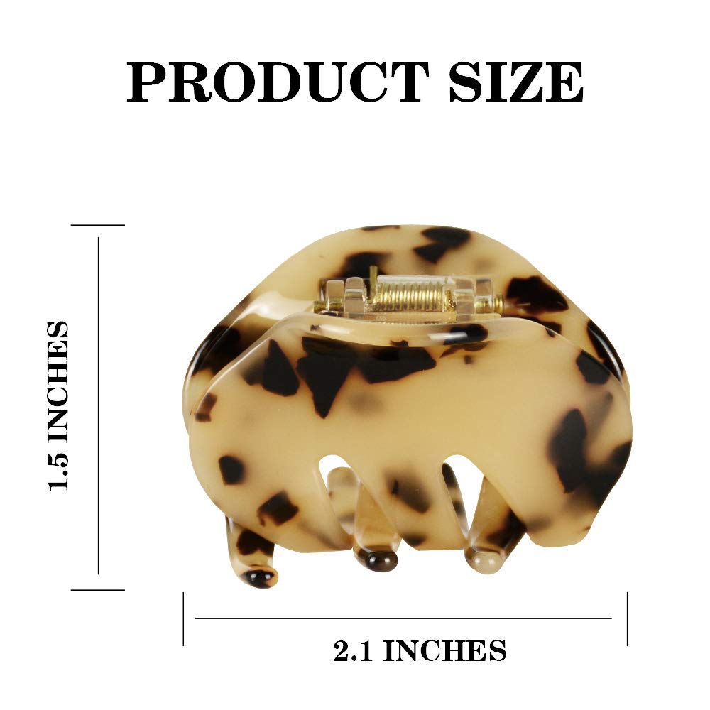 BOUNIQ hair-claw-clip tortoise-shell wide shot demonstrates easy half-up-half-down styling.