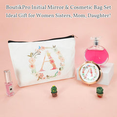 BoutikPro initial engraved letter mirror ideal for birthdays and heartfelt sentiments.