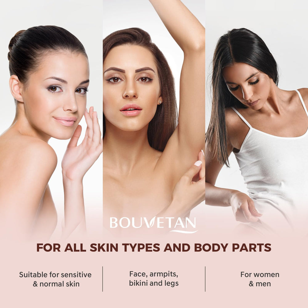 Bouvetan full-body waxing kit components included in the package