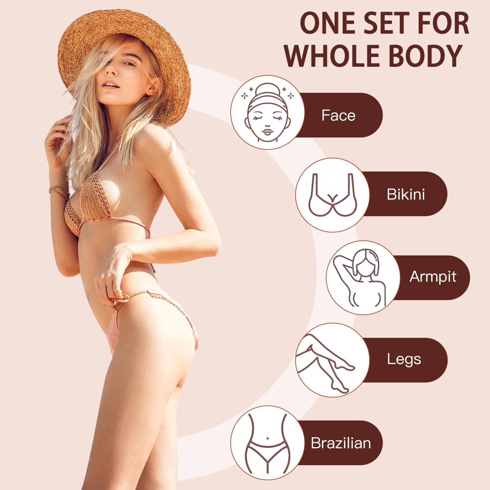 Bouvetan hard wax beads with applicator sticks for precision waxing