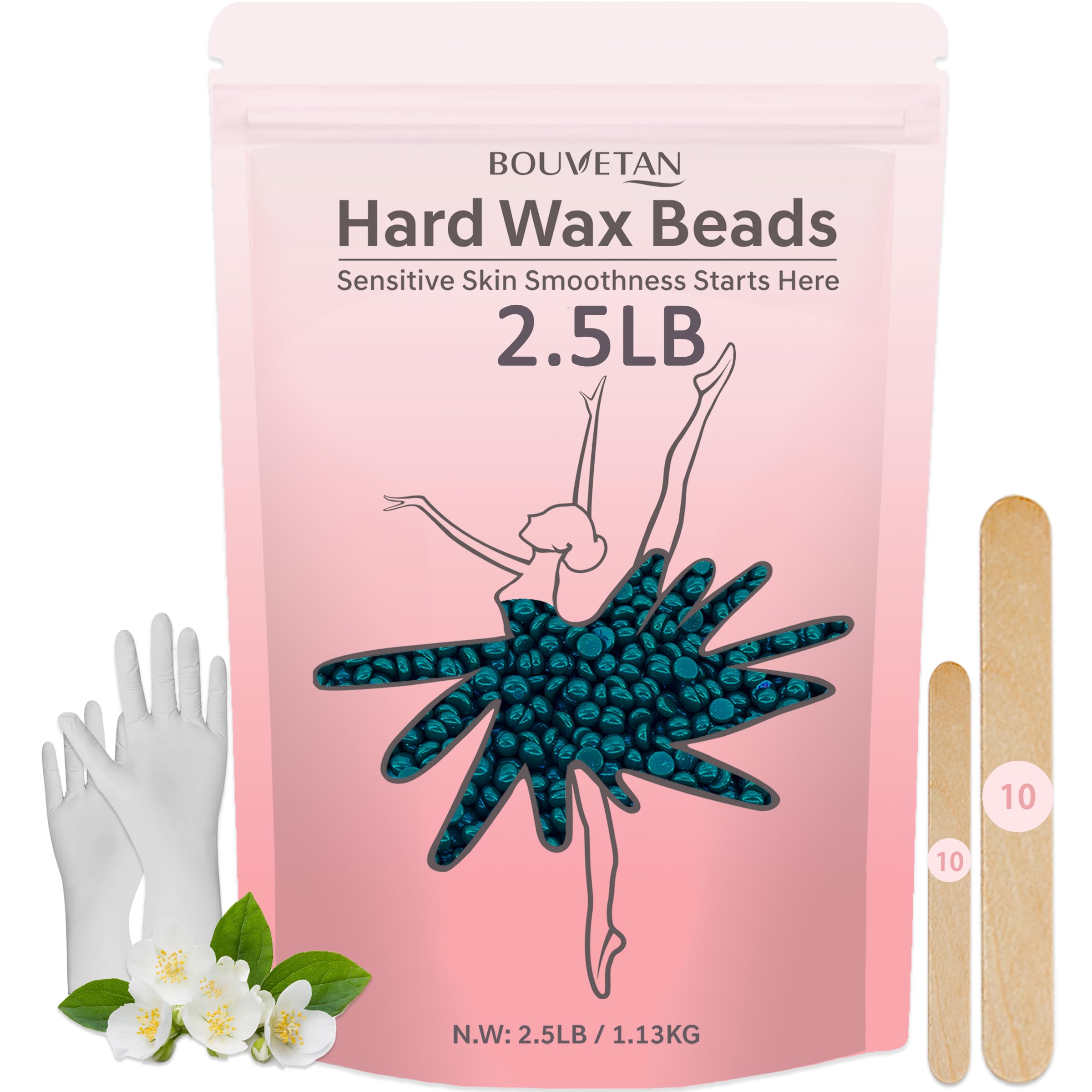 Bouvetan hard wax beads bulk pack ready for salon-quality waxing at home