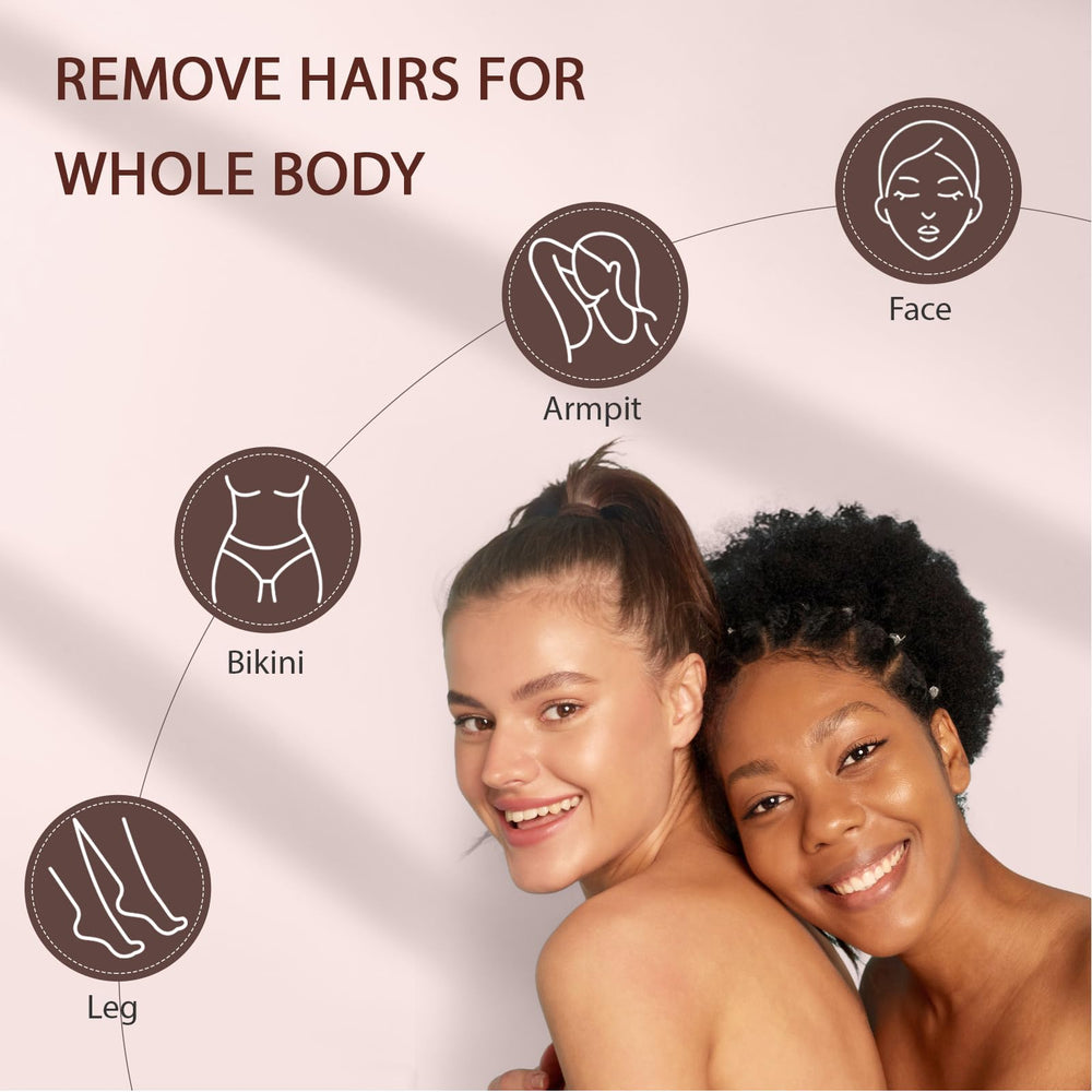 Bouvetan results show smooth, hair-free skin after waxing