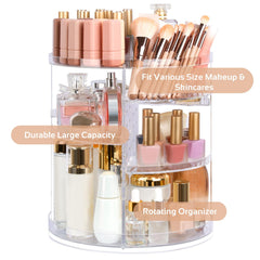 Boxalls large-capacity-9x12-organizer holds palettes, bottles, and skincare items neatly.