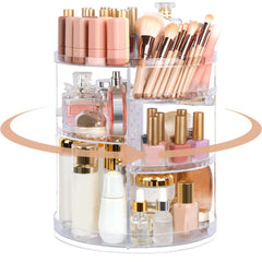 Boxalls makeup-rotating-organizer-360 top view for quick access to cosmetics.