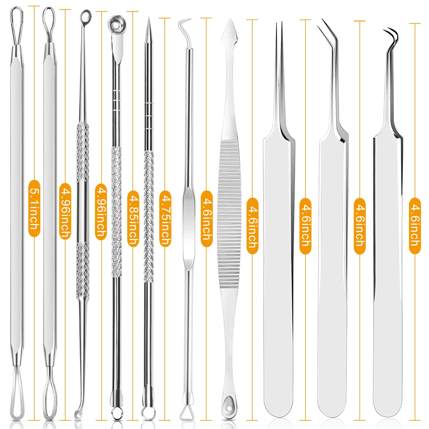 Boxoyx 10-piece kit laid out for versatile zit removal