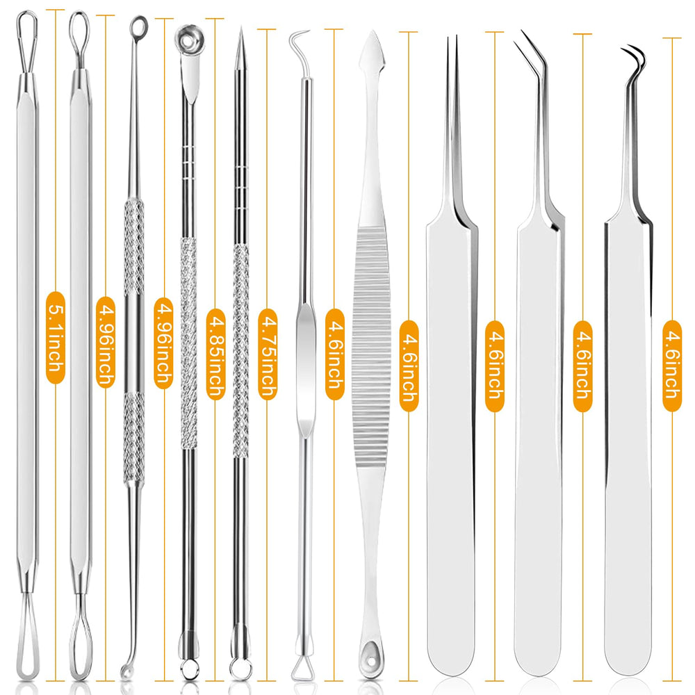 Boxoyx 10-piece kit laid out for versatile zit removal